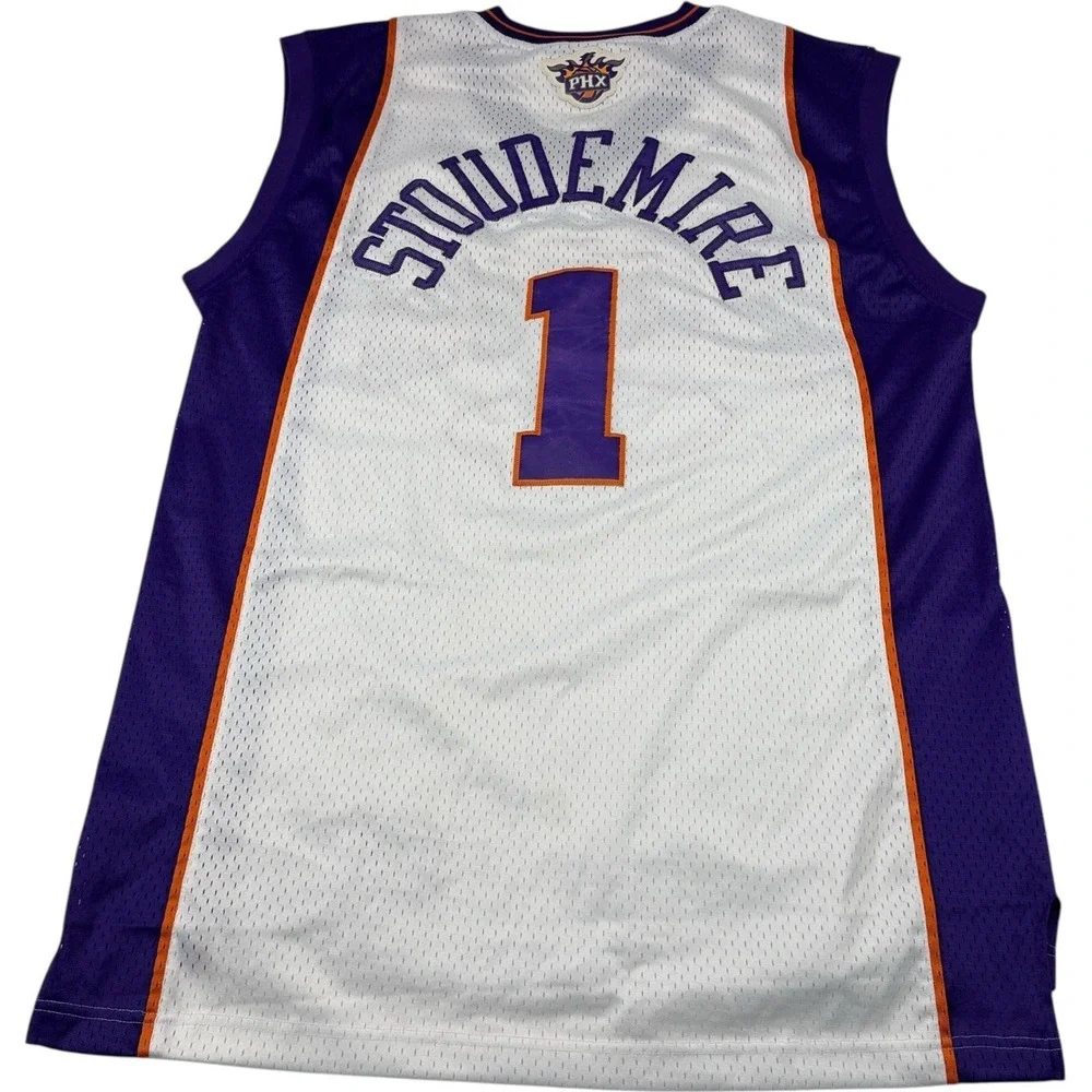 Adidas White Phoenix Suns‎ Amare Stoudemire #1 Jersey Men's Large +2 Length